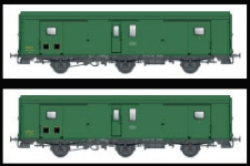 L.S. Models MW106 - H0 - 2-tlg. Packwagen DQD2M, SNCF, Ep. III - Set 3